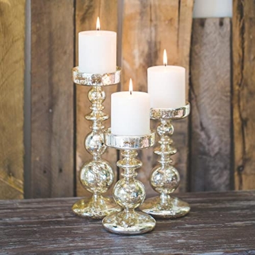 Stunning Richland Mercury Bubble Candle Holders Set
