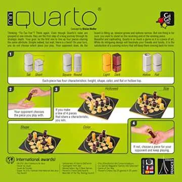 Quarto Mini Strategy Game | Travel-Friendly Fun for All Ages