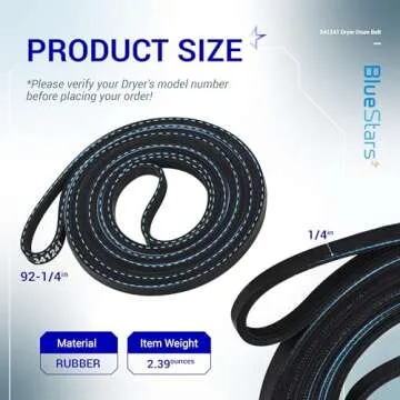 BlueStars 341241 Dryer Drum Belt - Premium Quality and Lifetime Protection