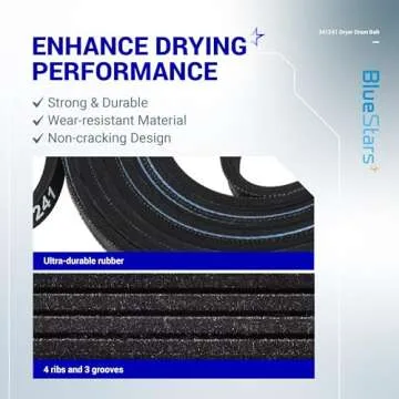 BlueStars Dryer Drum Belt for Whirlpool Kenmore Repair