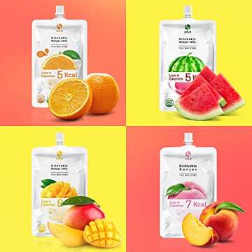 Eat Munchie Box Drinkable Konjac Jelly B Pouches | Healthy Dietary Supplement | Korean Diet Drink | Low Carb & Low Calorie Snacks, No Sugar Added (16 Pouches) Variety of Flavors (Flavors May Vary)