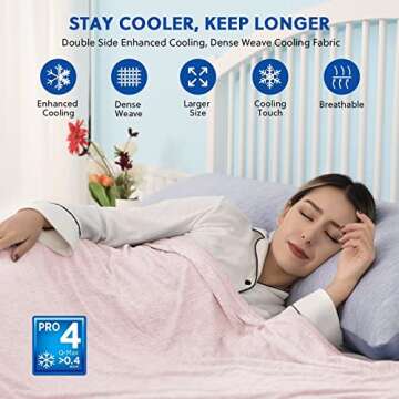 HOMFINE Cooling Blankets for Hot Sleepers - Summer Blanket Thin Lightweight Breathable Soft Double S...