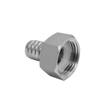 Beduan Stainless Steel Garden Hose Swivel Fitting 3/4" Barb x 3/4" GHT Female Threaded Adapter Connector Garden Hose Repair