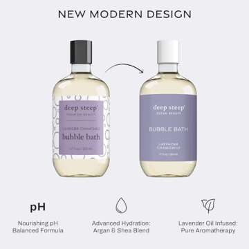 Deep Steep Bubble Bath, 17 oz (Lavender Chamomile)