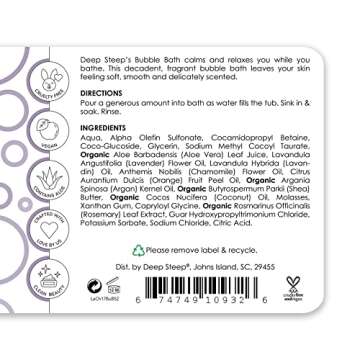 Deep Steep Bubble Bath, 17 oz (Lavender Chamomile)