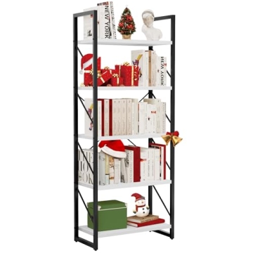 YITAHOME Modern 5 Tiers Bookshelf for Stylish Storage