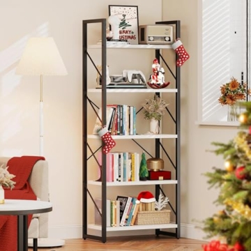 YITAHOME Modern 5 Tiers Bookshelf for Stylish Storage