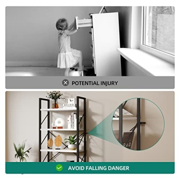 YITAHOME Modern 5 Tiers Bookshelf for Stylish Storage