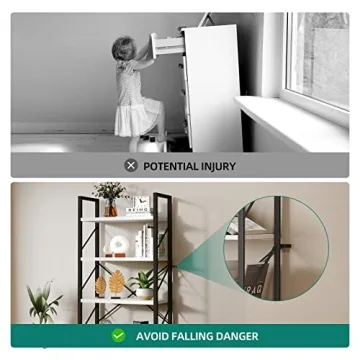 YITAHOME Modern 5 Tiers Bookshelf for Stylish Storage