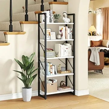 YITAHOME Modern 5 Tiers Bookshelf for Stylish Storage
