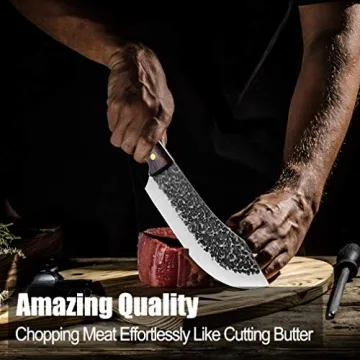 Univinlions 7" Hand Forged Butcher Knife for Cooking