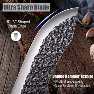 Univinlions 7" Hand Forged Butcher Knife for Cooking