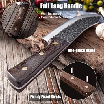 Univinlions 7" Hand Forged Butcher Knife for Cooking