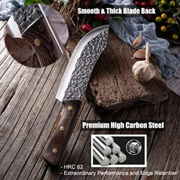 Univinlions 7" Hand Forged Butcher Knife for Cooking