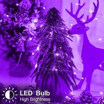 Malgero Purple Halloween Fairy String Lights with Timer