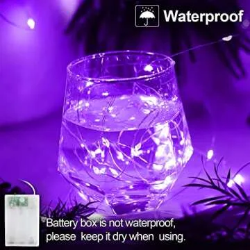 Malgero Purple Halloween Fairy String Lights with Timer