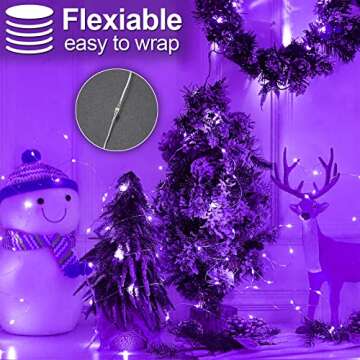 Malgero Purple Halloween Fairy String Lights with Timer