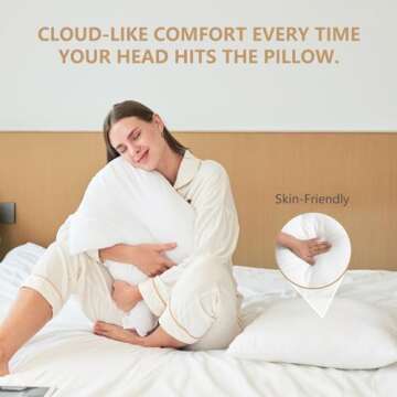 Obruosci Luxury Pillow Inserts, Pack of 4, 20 x 20 inches Hypoallergenic Ultra Soft White Polyester Microfiber Durable Couch Cushion Fillers