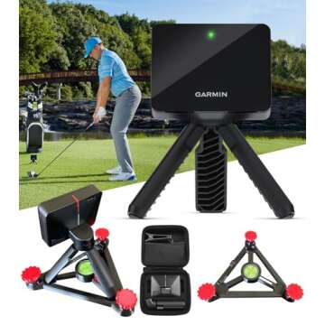 Garmin Approach R10 Portable Golf Launch Monitor & Simulator Bundle - Great for Home, Outdoor & Indo...