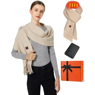 Heated Scarf for Women and Men - Rechargeable Battery Heated Accessory