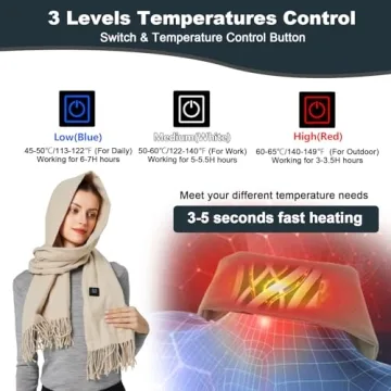 Heated Scarf Rechargeable Battery for Ultimate Warmth