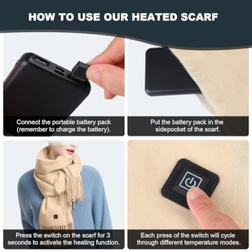 Heated Scarf Rechargeable Battery for Ultimate Warmth