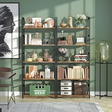 NUMENN 5 Tier Bookshelf - Stylish Storage Organizer