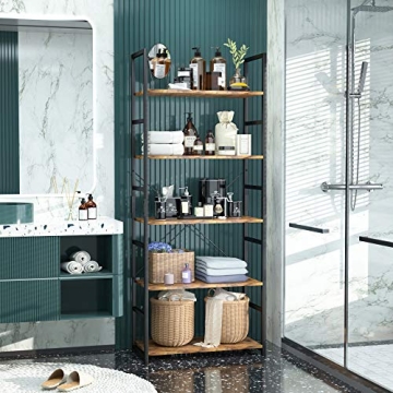 NUMENN 5 Tier Bookshelf - Stylish Storage Organizer