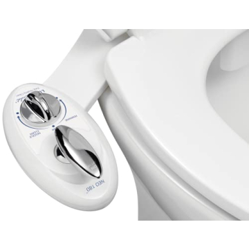 LUXE Bidet NEO 180 - Self-Cleaning Non-Electric Dual Nozzle Attachment for Toilet