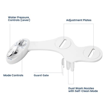 LUXE Bidet NEO 180 Dual Nozzle Non-Electric Attachment