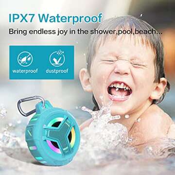 EBODA Waterproof Bluetooth Shower Speaker - Sky Blue