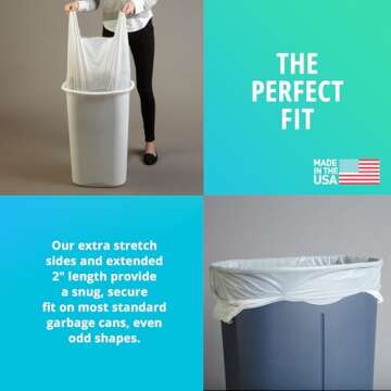 Hippo Sak 13 Gallon Trash Bags - Leak Proof & Strong