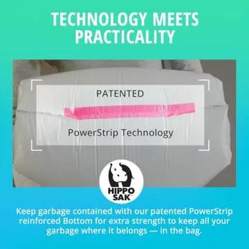 Hippo Sak 13 Gallon Trash Bags - Leak Proof & Strong