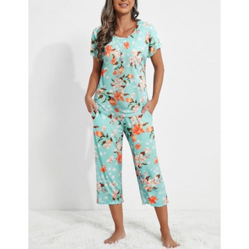 Ekouaer Floral Pajama Set for Women - Comfortable & Stylish