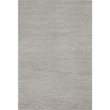 nuLOOM 6x9 Penelope Wool Braided Handmade Area Rug, Light Grey, Solid Rustic Farmhouse Style, For Bedroom, Living Room, Hallway, Entryway