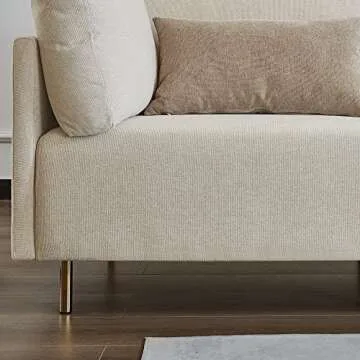 Comfortable Modular Sectional Sofa with Ottomans and Pillows