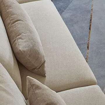Comfortable Modular Sectional Sofa with Ottomans and Pillows