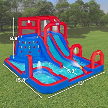 Sunny & Fun Mega Climb N’ Go Inflatable Water Slide Park