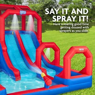 Sunny & Fun Mega Climb N’ Go Inflatable Water Slide Park