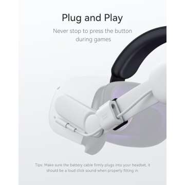 KIWI design Comfort Battery Head Strap for Quest 2