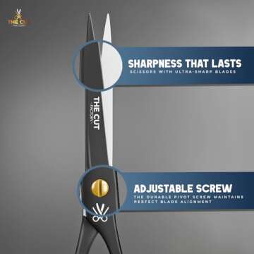 "The Cut Factory- 6.5” Professional Hair Scissors - High Carbon 420 Stainless Steel Hair Cutting Scissors, Ultra-Sharp Barber Shears for Salon & Home - Ergonomic for Men, Women, Kids & Babies"