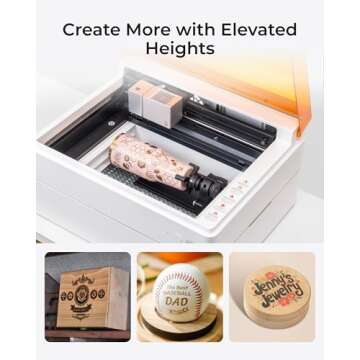 xTool M1 Ultra 4-in-1 Craft Machine - Vinyl Cutter, Laser Engraving and Cutting Machine, Pen Drawing, Scrapbooking, All-in-One with Riser Base and Rotary, for Vinyl, Fabric, Wood, Tumbler, Ring, etc