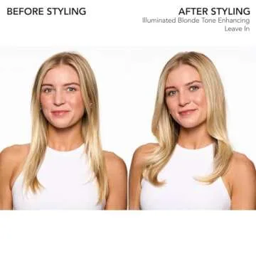 Bumble and bumble. Illuminated Blonde Tone Enhancing Purple Leave-in Treatment Spray | Neutralize brassiness | Heat Protection, Hydrating, Anti Frizz, Color Safe | Curl, Wavy, Straight, 4.2 Fl Oz