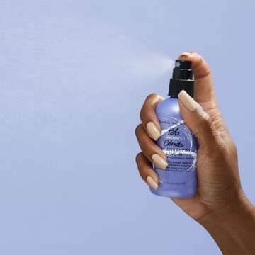 Bumble and bumble. Illuminated Blonde Tone Enhancing Purple Leave-in Treatment Spray | Neutralize brassiness | Heat Protection, Hydrating, Anti Frizz, Color Safe | Curl, Wavy, Straight, 4.2 Fl Oz