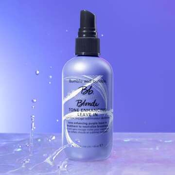Bumble and bumble. Illuminated Blonde Tone Enhancing Purple Leave-in Treatment Spray | Neutralize brassiness | Heat Protection, Hydrating, Anti Frizz, Color Safe | Curl, Wavy, Straight, 4.2 Fl Oz