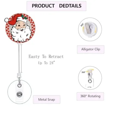 Santa Badge Reel: Festive Christmas ID Holder for All