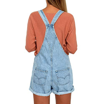 Luvamia Women's Casual Denim Overall Shorts for Summer Fun