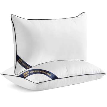 Utopia Bedding Throw Pillow Inserts (Pack of 2, White), 12 x 20 Inches Decorative Indoor Pillows for Sofa, Bed, Couch, Cushion Sham Stuffer