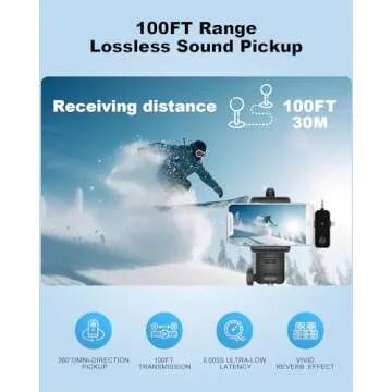 BILIWAL Wireless Lavalier Microphone,3 in 1 Mini Wireless Microphone for iPhone,Android,Camera, 2.4G Ultra-Low Delay Lapel Mic with Noise Reduction for Video Recording/Live Streaming/Vlogging