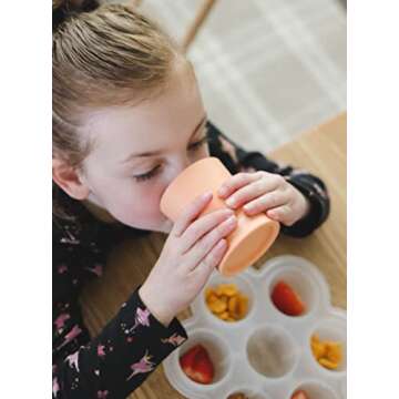 otterlove Silicone Baby & Toddler Training Cup - Pediatric OT Approved - 100% Platinum Pure LFGB Silicone - Unbreakable - Plastic Free - Tiny Cup Perfect for Baby Led Weaning